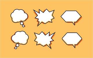 Speech bubble collection design template vector