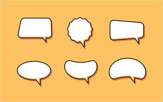 Set of speech bubble collection design illustration vector