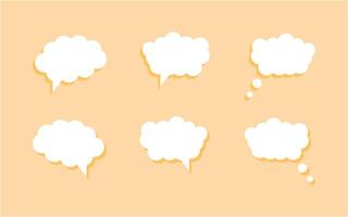 Collection of speech bubble set vector