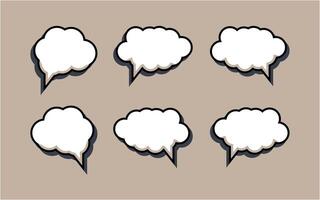 Pack of speech bubble template design vector