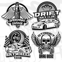 Racing Car Badge Illustrations vector