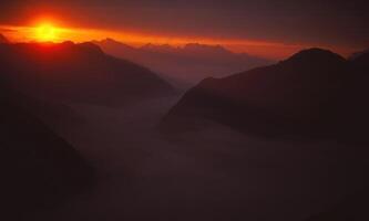 Sunset, Middle Fork Cascade River photo