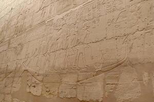 Hieroglyphics on massive columns of Karnak photo