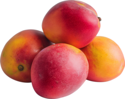 group of ripe mango isolated on a transparent background png