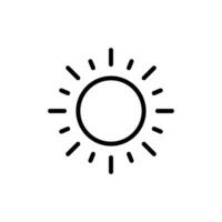 sun line icon vector