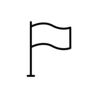 flag line icon vector