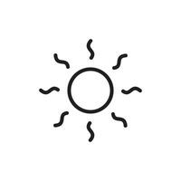 sun line icon vector
