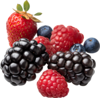 Berry fruit groups isolated on a transparent background png