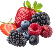 Healthy Berry fruits isolated on a transparent background png