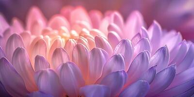 pink and purple chrysanthemum closeup flower, ai photo