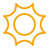 Sun icon, weather, brightness, summer symbol. illustration vector