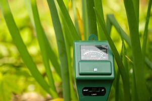 Soil moisture, light intensity and PH testing meter photo