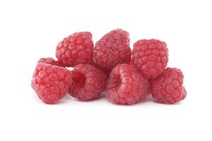 Raspberry berries isolated on white background photo