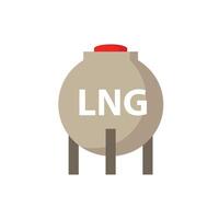 lng tanque icono. gas poseedor. energía industria. vector