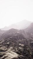 View of the Afghan mountains in fog video