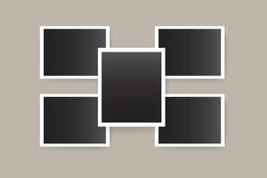 Blank college frame photo vector