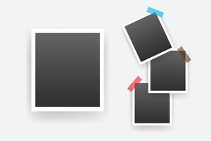 photo frames on white background design vector