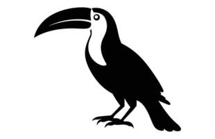 Toucan Bird Silhouette black Clip art, A Toucan Bird Silhouette vector