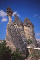 Fairy chimneys in eroded badlands photo