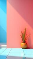 pastel color minimalist objects shapes lines, ai photo