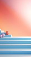 pastel color minimalist objects shapes lines, ai photo