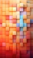 colorful 3d cubes squares wallpaper, ai photo