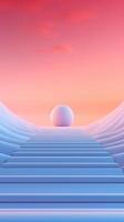pastel color minimalist objects shapes lines, ai photo