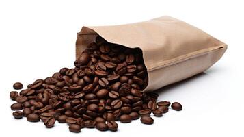 a bag of coffee beans caffeine, ai photo