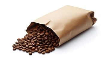 a bag of coffee beans caffeine, ai photo