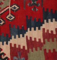 Turkish kilim with natural colors in traditional patterns photo