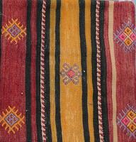 Turkish kilim with natural colors in traditional patterns photo