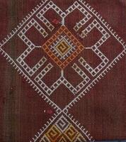Turkish kilim with natural colors in traditional patterns photo