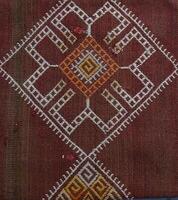 turco kilim con natural colores en tradicional patrones foto