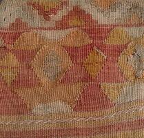 Turkish kilim with natural colors in traditional patterns photo