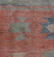 Turkish kilim with natural colors in traditional patterns photo