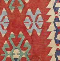 Turkish kilim with natural colors in traditional patterns photo