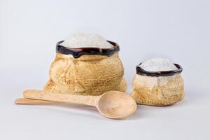 Kitchen utensils, salt, sugar, an ecological dish photo