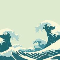 Summer Background of Beautiful Ocean Sea Water Waves with Clean Copy Space vector