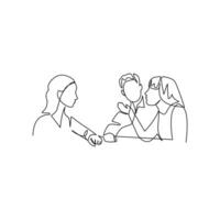 People drawn in line art style vector