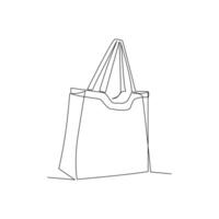 ilustración de bolsa de compras vector