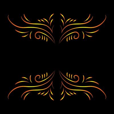 Art deco floral curls and swirls Ornamental elements dividers or headers Decorative Vintage line borders or frames in geometric victorian style elegant vintage design antique bordering
