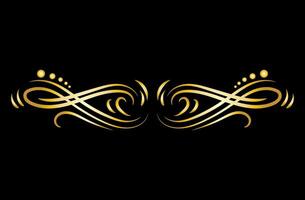 Art deco floral curls and swirls Ornamental elements dividers or headers Decorative Vintage line borders or frames in geometric victorian style elegant vintage design antique bordering vector