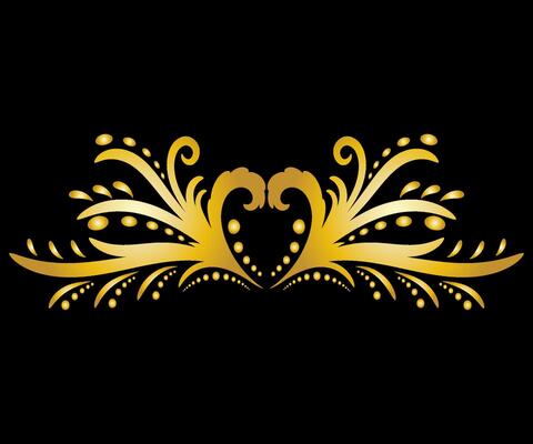Art deco floral curls and swirls Ornamental elements dividers or headers Decorative Vintage line borders or frames in geometric victorian style elegant vintage design antique bordering