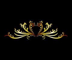 Art deco floral curls and swirls Ornamental elements dividers or headers Decorative Vintage line borders or frames in geometric victorian style elegant vintage design antique bordering vector