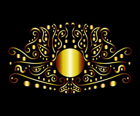Art deco floral curls and swirls Ornamental elements dividers or headers Decorative Vintage line borders or frames in geometric victorian style elegant vintage design antique bordering