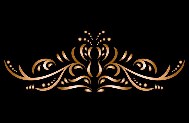 Art deco floral curls and swirls Ornamental elements dividers or headers Decorative Vintage line borders or frames in geometric victorian style elegant vintage design antique bordering