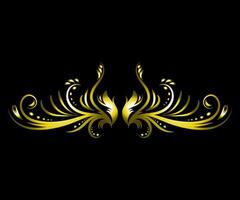 Art deco floral curls and swirls Ornamental elements dividers or headers Decorative Vintage line borders or frames in geometric victorian style elegant vintage design antique bordering vector