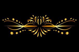 Art deco floral curls and swirls Ornamental elements dividers or headers Decorative Vintage line borders or frames in geometric victorian style elegant vintage design antique bordering vector