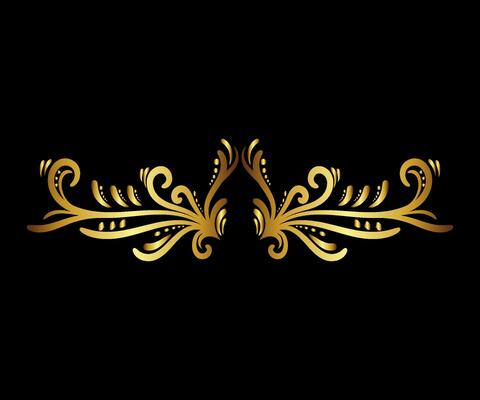 Art deco floral curls and swirls Ornamental elements dividers or headers Decorative Vintage line borders or frames in geometric victorian style elegant vintage design antique bordering