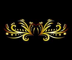 Art deco floral curls and swirls Ornamental elements dividers or headers Decorative Vintage line borders or frames in geometric victorian style elegant vintage design antique bordering vector